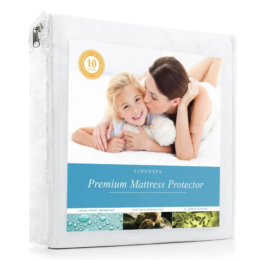 Linenspa Zippered Mattress Encasement - Waterproof & Bed Bug Proof - Twin